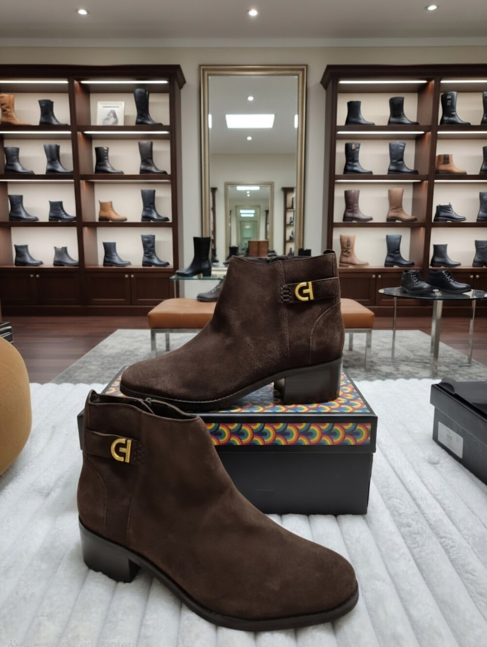 COLE HAAN HOLIS BUCKLE ANKLE BOOTIE BOOTS WOMEN'S SZ 8 B $395